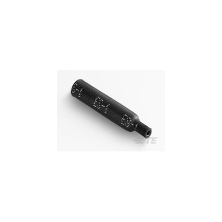 Raychem Heat Shrink End Cap, Dual Wall, Thin Wall, 4:1 I.D. Shrink Ratio, Black, 30 mm ES-CAP-NO.1-C1-0-30MM